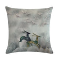 Axyaa Nordic Moose Art Linen Cushion Cover for Home Decor