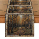 Axyaa Autumn Forest Table Runner - Home Dining Decor for Indoors & Outdoors