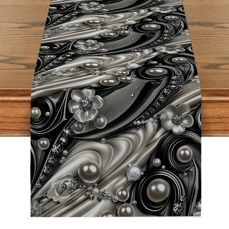 Axyaa Elegant Floral Table Runner for Dining Room Decor