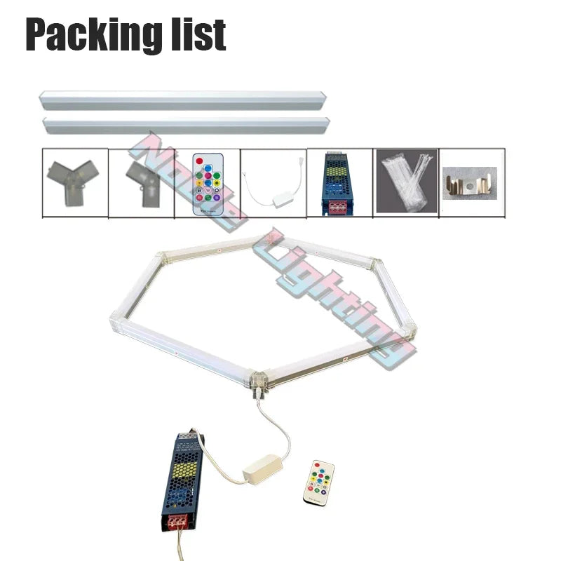Axyaa RGB Hexagon LED Lights - Remote Control Stage Lighting
