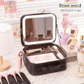 Axyaa Lighted Mirror Travel Makeup Bag - Professional Cosmetic Organizer