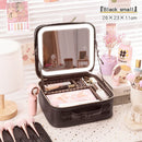 Axyaa Lighted Mirror Travel Makeup Bag - Professional Cosmetic Organizer