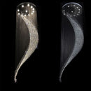 Axyaa Luxury Spiral Crystal Chandelier for Modern Staircase, Living & Dining Room
