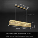 Axyaa Crystal LED Pendant Light: Luxury Steel Hanging Lamp for Modern Foyer & Dining Room