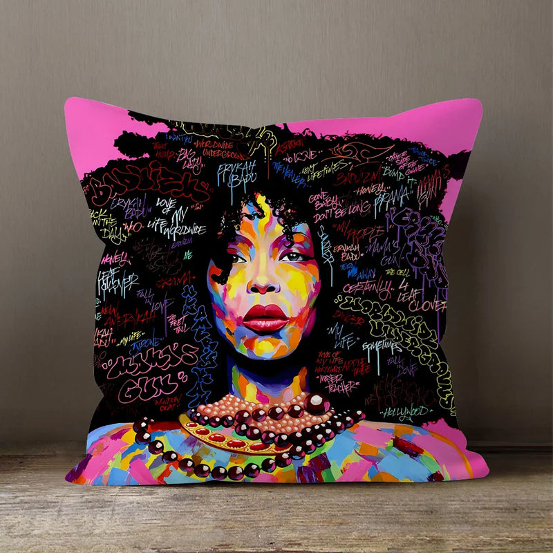 Axyaa Africa Beauty Expression Decorative Velvet Cushion Cover