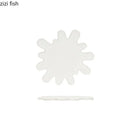 Axyaa Ceramic Irregular Dinner Plate Set in Pure White
