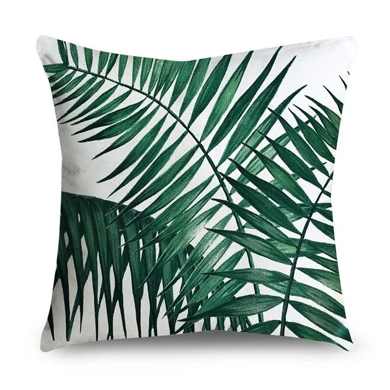 Axyaa Tropical Plant Leaves Pillowcase 45*45cm