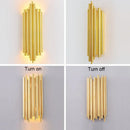 Axyaa Nordic Light Luxury Metal Wall Lamp for Living Room Bedroom Corridor Aisle