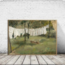 French Country Landscape Vintage Oil Painting Wall Art Poster by Axyaa