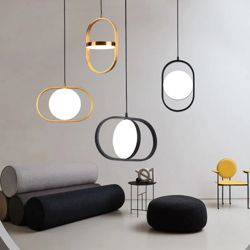 Axyaa Rotatable LED Pendant Light for Nordic Modern Decor in Bedroom and Living Room