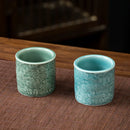 Axyaa Lotus Celadon Tea Cups: Large Ceramic Master Single Cup, Simple & Elegant Cloud Pattern