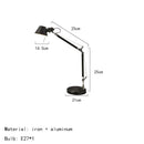 Axyaa Silver Metal Table Lamp with Adjustable Angle for Bedroom Study Reading