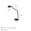 Axyaa Silver Aluminium Adjustable Table Lamp for Bedroom Study Reading