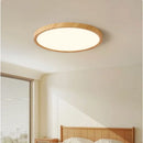 Axyaa Wood Grain LED Ceiling Light - Ultra-Thin Modern Walnut Design