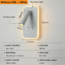 Axyaa Rotatable LED Wall Lamp with USB Charging & Switch - Bedroom Spotlight