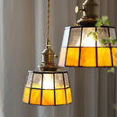 Axyaa Antique Gold Brass Glass LED Pendant Light Modern Nordic Luxury Pendant Lamp