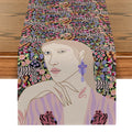 Axyaa Tropical Flowers Table Runner: Kitchen & Holiday Party Decor
