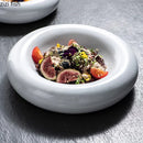 Axyaa Ceramic Concave Soup, Dessert, Sushi Plate - Retro Creative Design