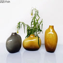 Axyaa Circular Glass Vase Desk Decoration Hydroponics Flower Pots Modern Decor