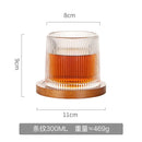 Axyaa Glass Tumbler Set with Wooden Tray, Premium Quality Whiskey Cup for Spirits