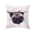 Axyaa Pug Dog Pillow Case 45*45CM Cute Dog Decorative Cover