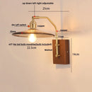 Axyaa Nordic LED Wall Sconce Pull Chain Switch Stair Light - Copper Glass Finish