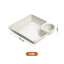 Axyaa Japanese Style Divided Serving Plates for Sauces and Snacks