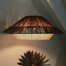 Axyaa Rattan Weave Chandelier LED Pendant Light for Home Decor & Dining Room