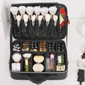 Axyaa Three-layer Waterproof Oxford Cosmetic Case for Makeup and Manicure Organization