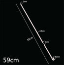 Axya Stainless Steel BBQ Skewers 10pcs 50cm 60cm Flat Meat Grill Fork Kabob Sticks