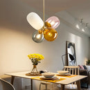 Axyaa Glass Balloon Chandelier: Modern Art Light for Kids and Dining Room