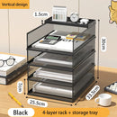 Axyaa 4-Tier Stackable Letter Tray & Pen Holder for Office Desk Organization