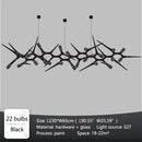 Axyaa Black Retro Chandeliers: Ceiling to Kitchen Island Lighting for Dining & Living Rooms