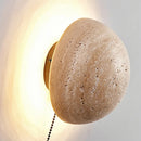 Axyaa Wood Canopy Wall Sconce Bedroom Lamp Japan Style LED Bedside Light