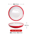 Axyaa Double Color Red White Round Banquet Tableware Hot Pot Dish