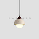 Axyaa Yellow Cave Stone Pendant Lights LED Chandeliers for Bedroom Living Room