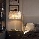 Axyaa Clear Glass Crystal Floor Lamp: Luxe Standing Light for Home Decor & Bedside
