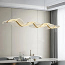 Axyaa Nordic Wave LED Pendant Chandelier for Dining Room and Bar Decor