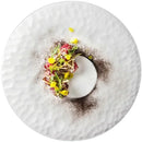 Axyaa Rock Pattern Dinner Plate Matt White French Ceramic Tableware