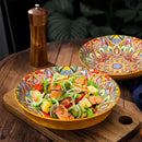 Axyaa Ceramic Vegetable Plate - Hand-painted European Design