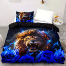 Axyaa Oversized Lion Design Down Comforter Cover for Boys, Extra Soft and Comfortable