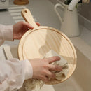 Axyaa Pine Wood Pizza Cutting Board with Handle