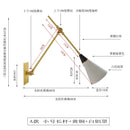 Axyaa Athena Brass Wall Lamp LED Swing Arm Sconces Black/Gold Kitchen Study
