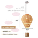 Axyaa Rattan Hot Air Balloon Chandelier for Children's Room