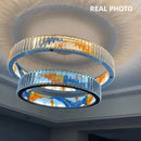 Axyaa Circle LED Pendant Chandelier for Modern Living Room Lighting