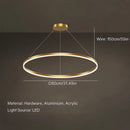 Axyaa Modern Acrylic LED Ring Chandelier for Home & Restaurant Decoration