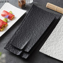 Axyaa Matte Ceramic Sushi Plate Long Strip Fish Dish Molecular Cuisine Tableware
