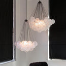 Axyaa Frosted Glass Ball Black Gold Chandelier Pendant Lights