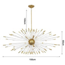 Axyaa Crystal LED Spherical Chandelier for Luxury Living Room, Restaurant, Bedroom & Hotel