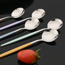 Axyaa Stainless Steel Mini Teaspoon Set - Set of 6 Silver Stirring Spoons
